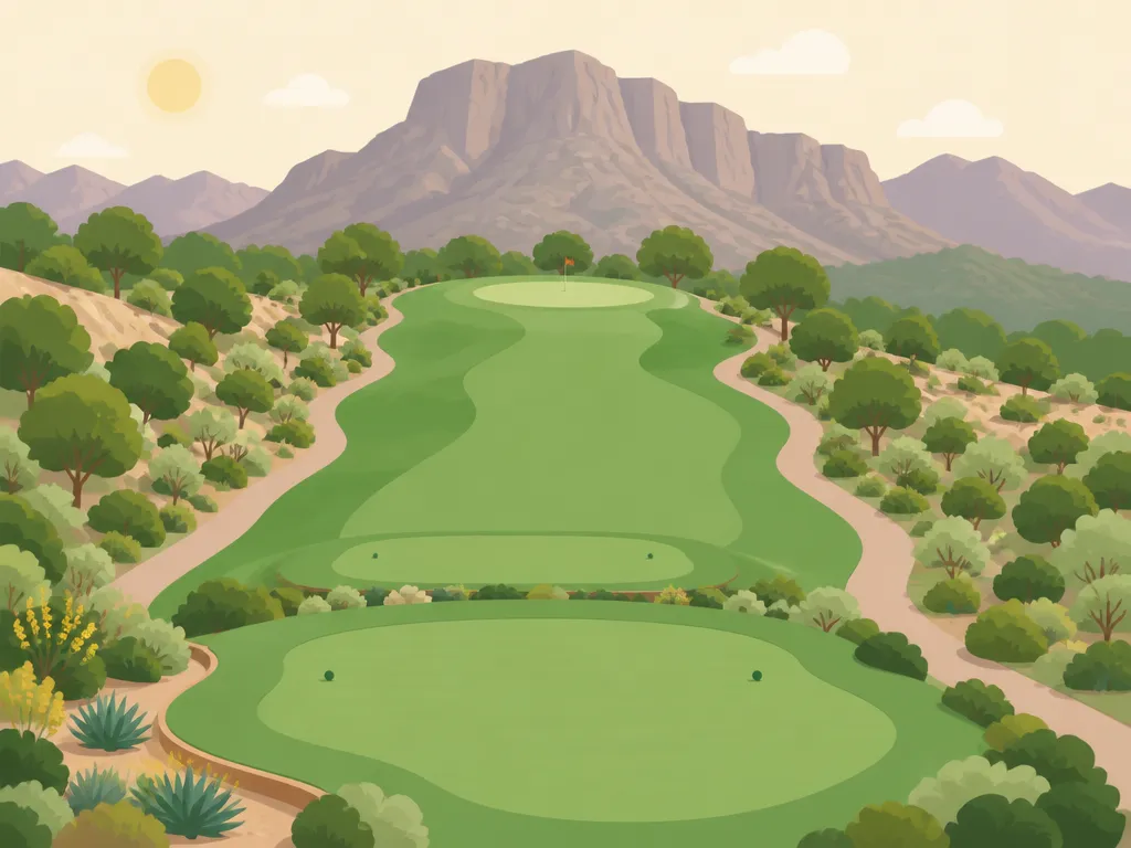 Illustration of Queen Valley Golf Course
