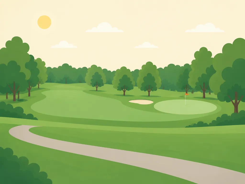 Illustration of Rockleigh Golf Course (Red-White)