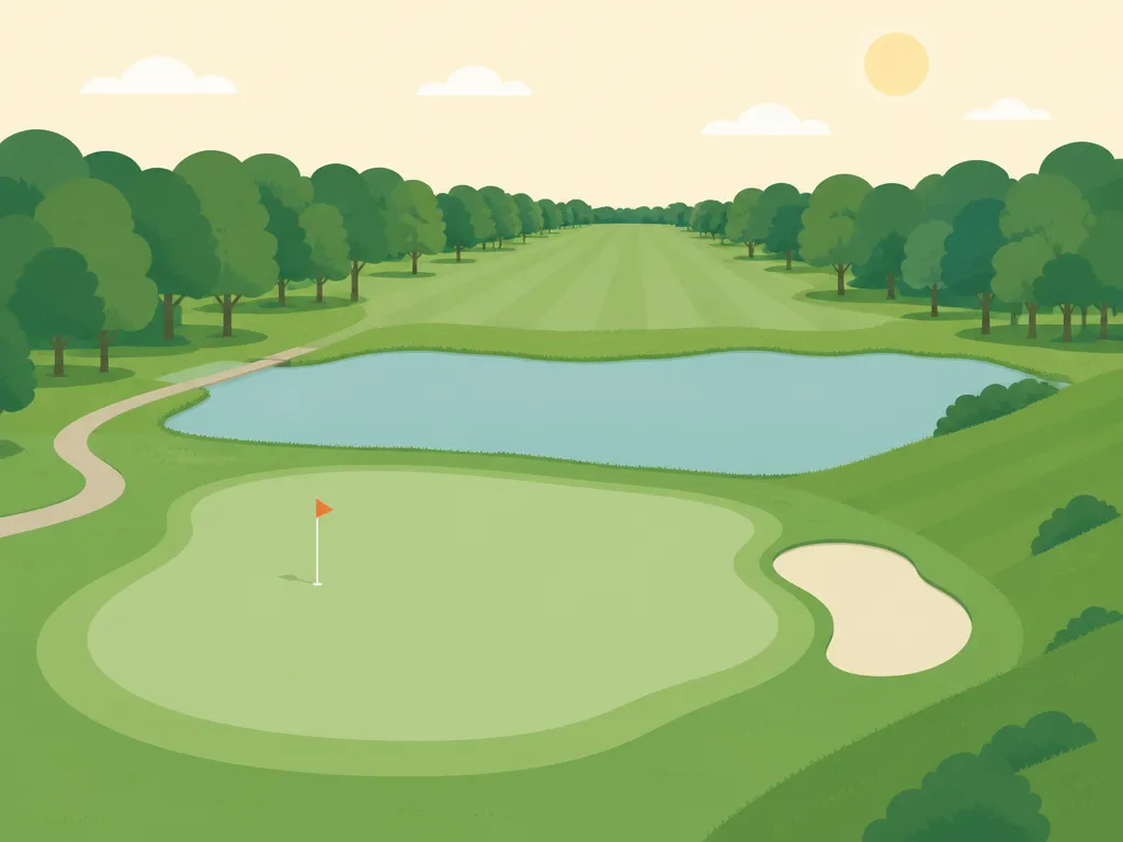 Illustration of Eisenhower Park Golf Course (White)