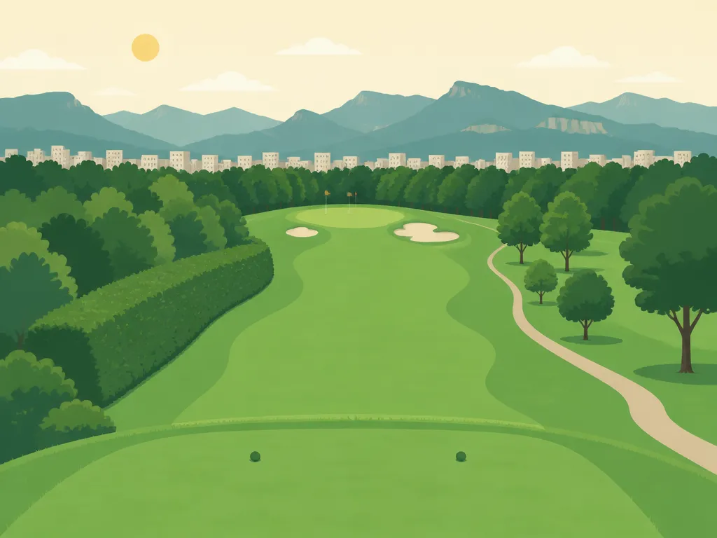 Illustration of Golf Blue Green Grenoble Seyssins