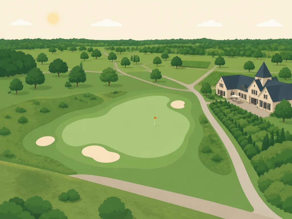 Illustration of Golfclub Balmer See - Insel Usedom (Gelb)