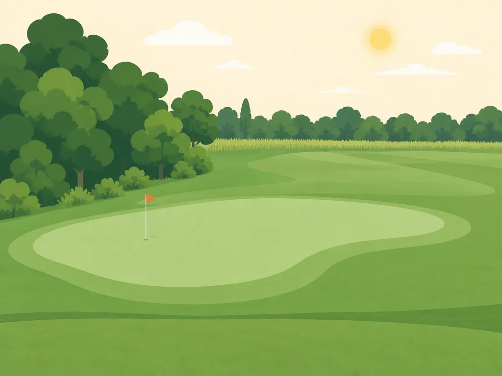 Illustration of Pole Golfowe Dwa Stawy