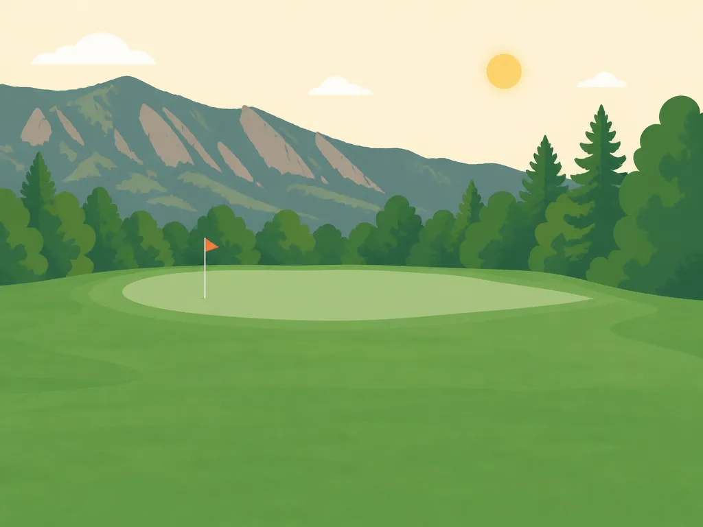 Illustration of Flatirons Golf Course