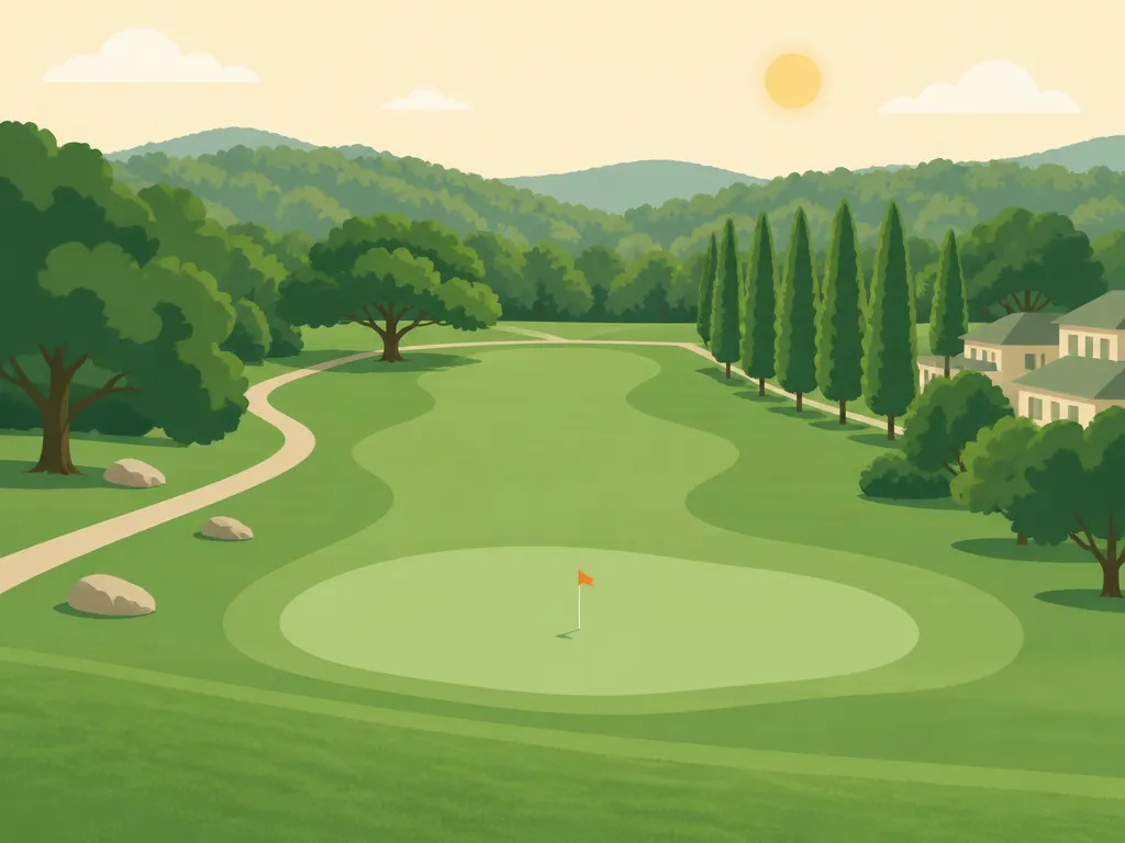 Illustration of Healdsburg Golf Club at Tayman Park