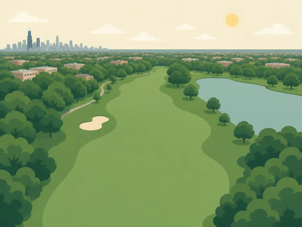 Illustration of Chicago Park District - Marquette Park Golf Course