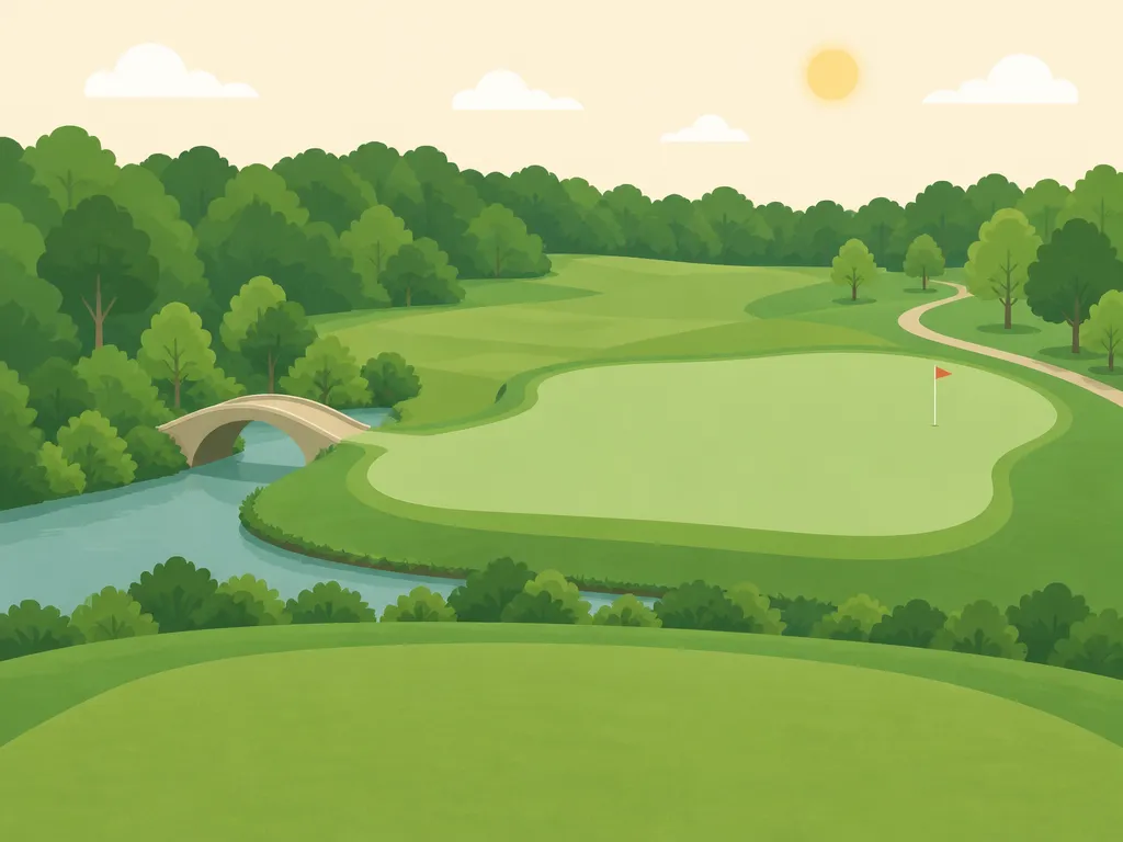 Illustration of Auburn Bluffs Golf Course
