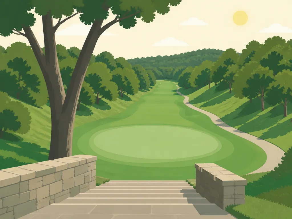 Illustration of Lake Chabot Golf Course