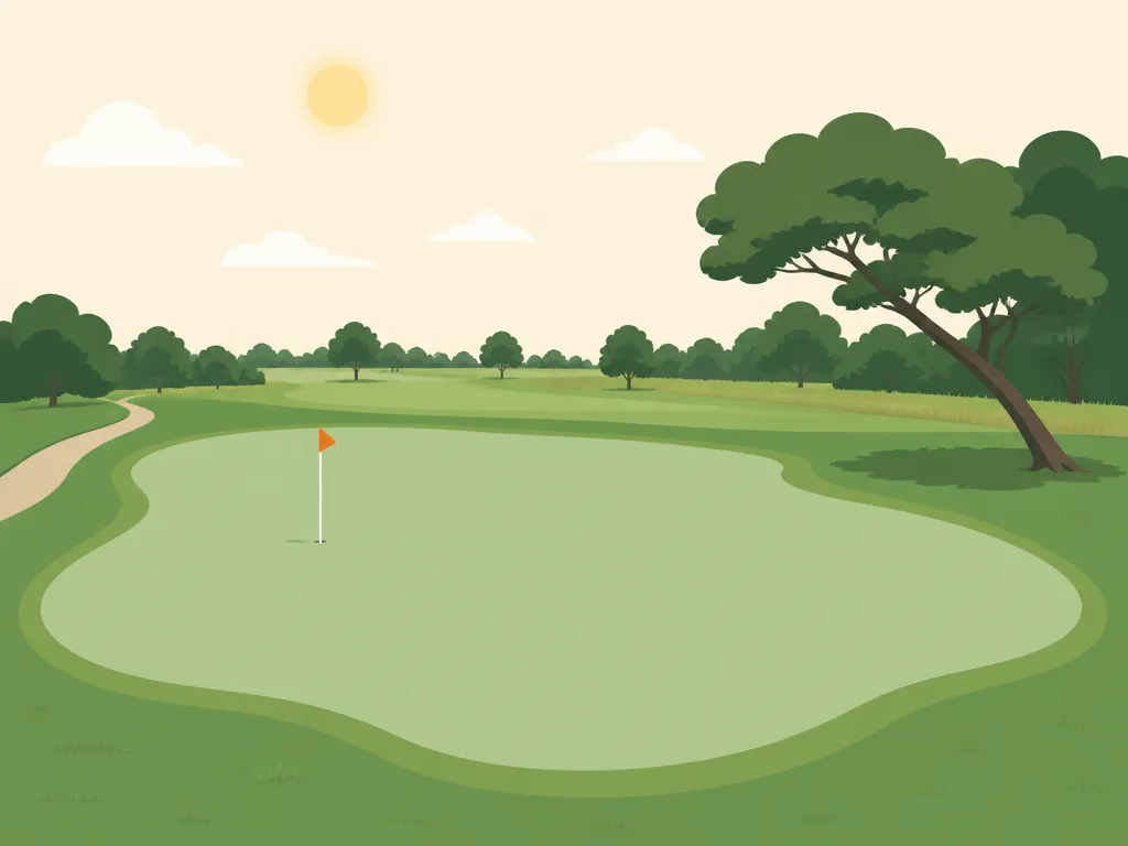 Illustration of Golf Blue Green Le Croisic