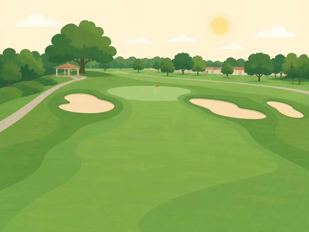 Illustration of Riverside Golf Course - San Antonio