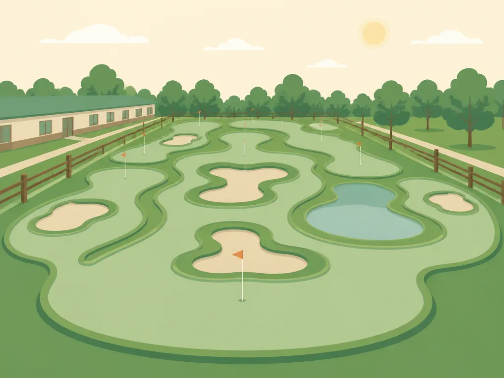 Illustration of Golf Blue Green Pau-Artiguelouve