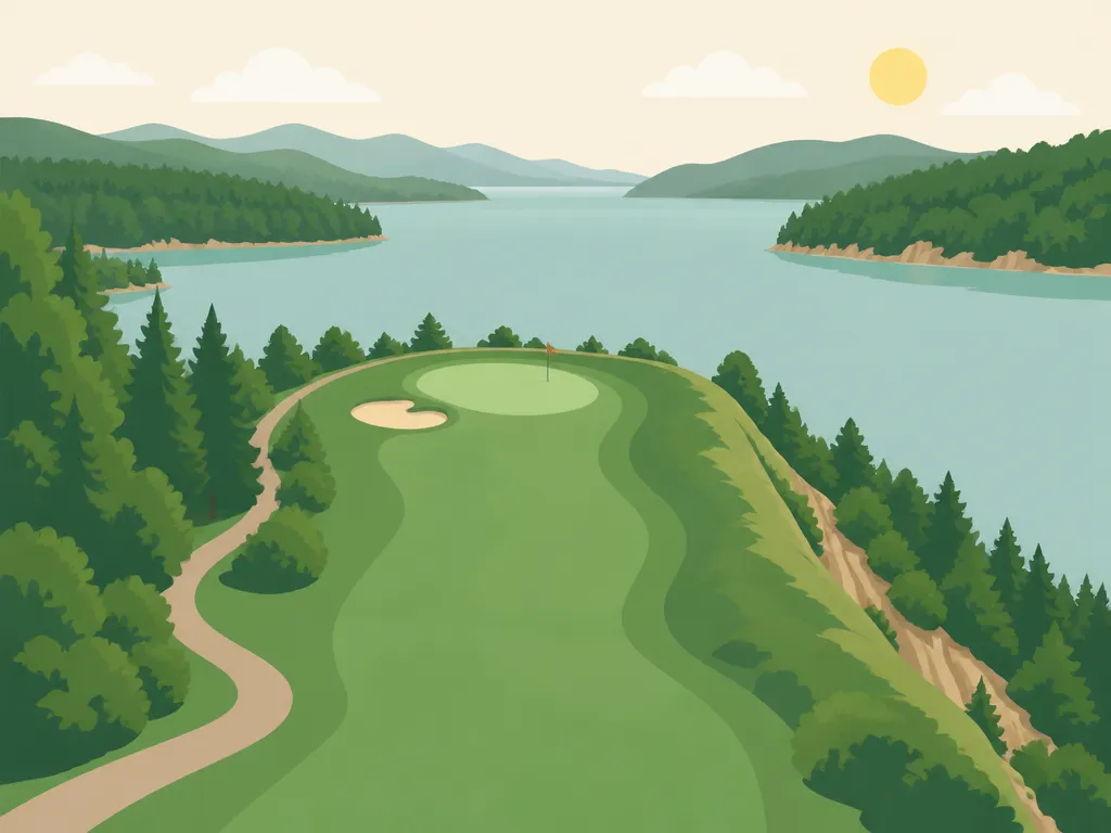 Illustration of Coeur D'Alene Resort Golf Course