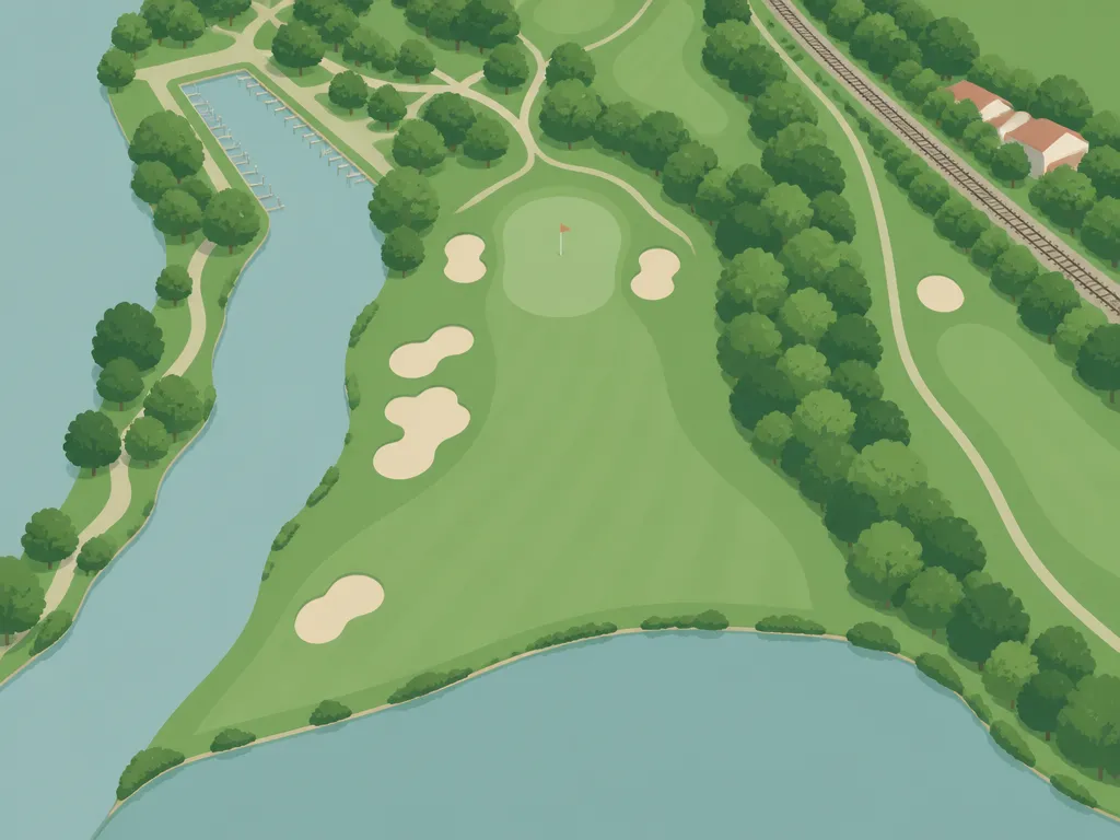 Illustration of Golf & Yacht Club Gut Minoritenhof (18h) - Golfplatz Sinzing