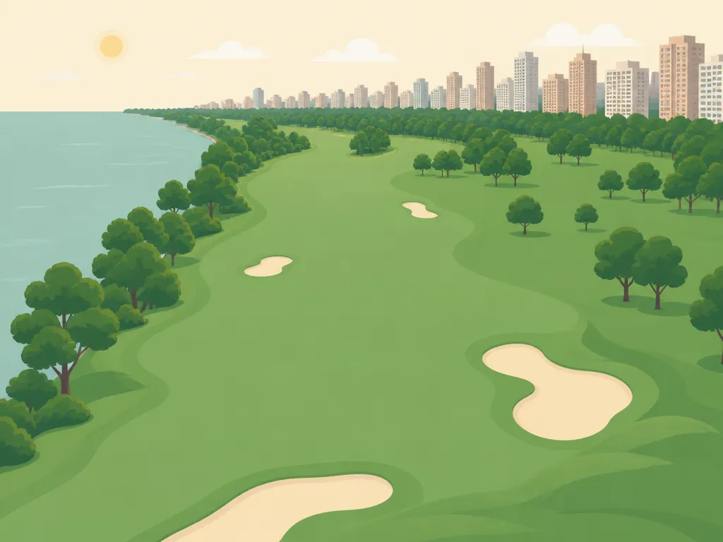 Illustration of Chicago Park District - Sydney R. Marovitz Golf Course
