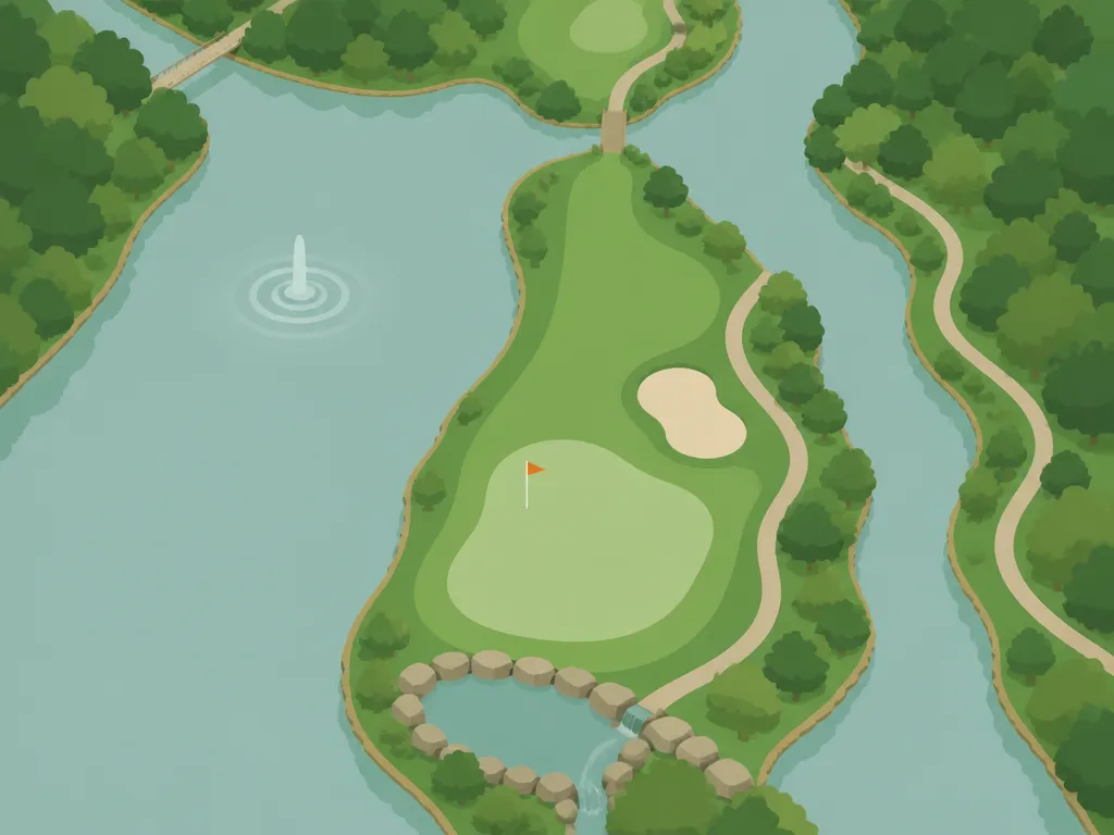 Illustration of Cerritos Iron-Wood Nine Golf Course