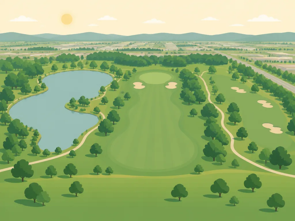 Illustration of Hansen Dam Golf Course