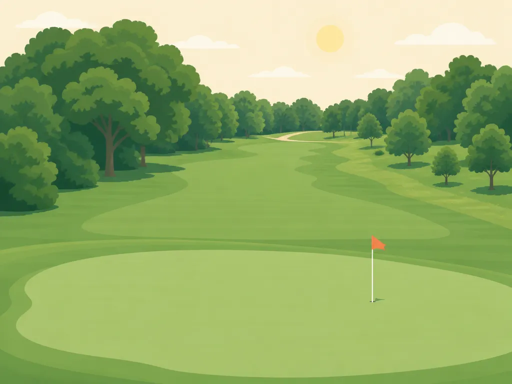 Illustration of Wooded View Golf Course