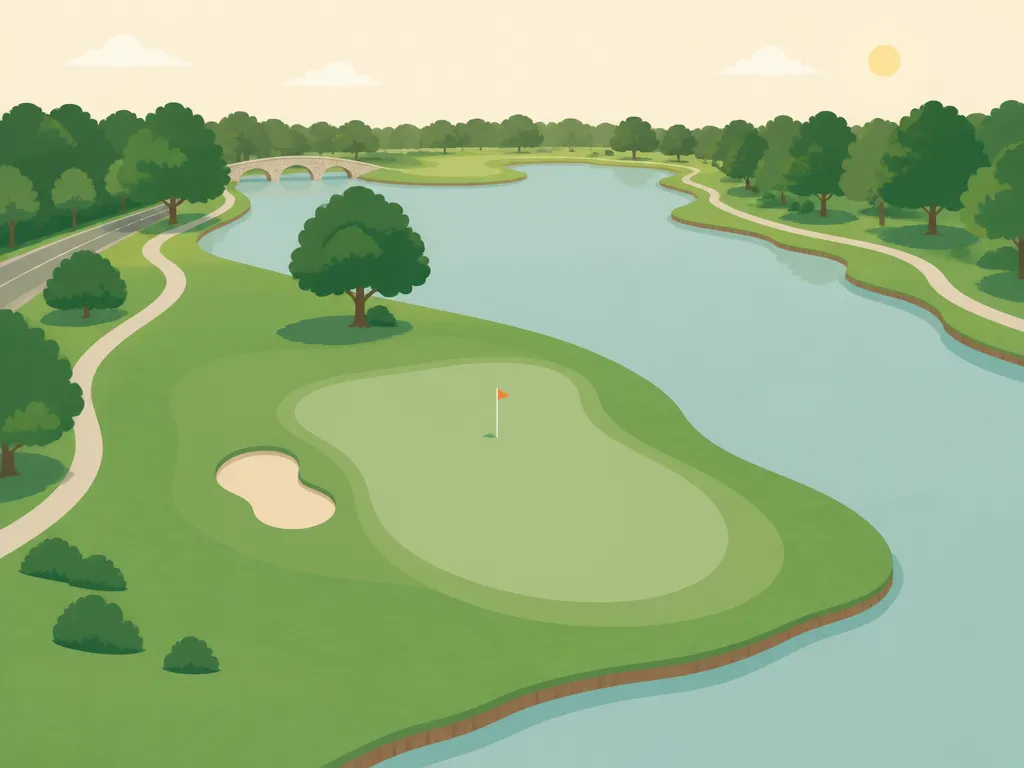 Illustration of River Oaks Golf Club (Fox-Otter)