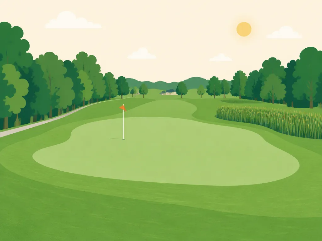 Illustration of Colville's Dominion Meadows Golf Course