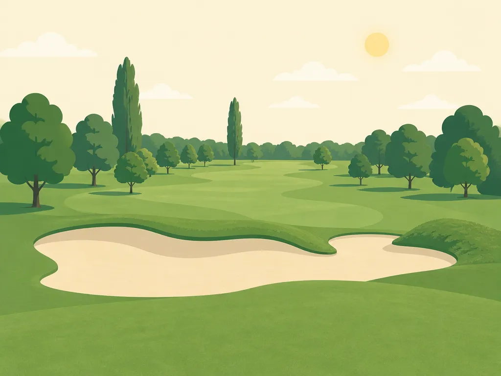 Illustration of Golf Blue Green Guerville