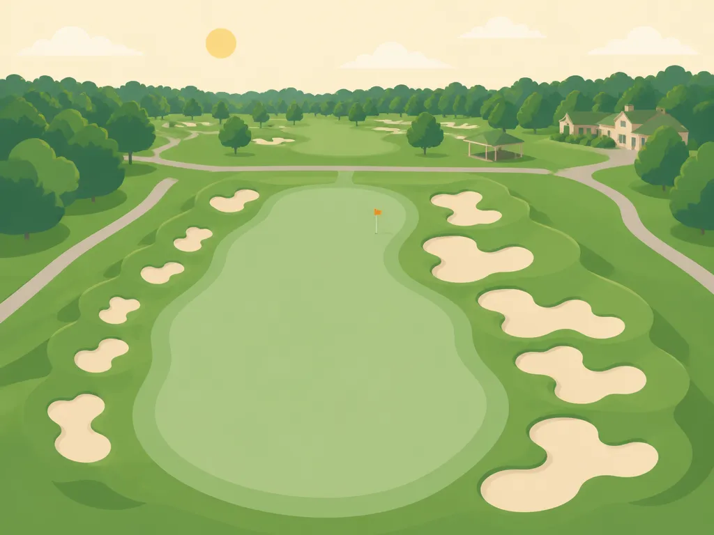 Illustration of Due Process Stables Golf Course