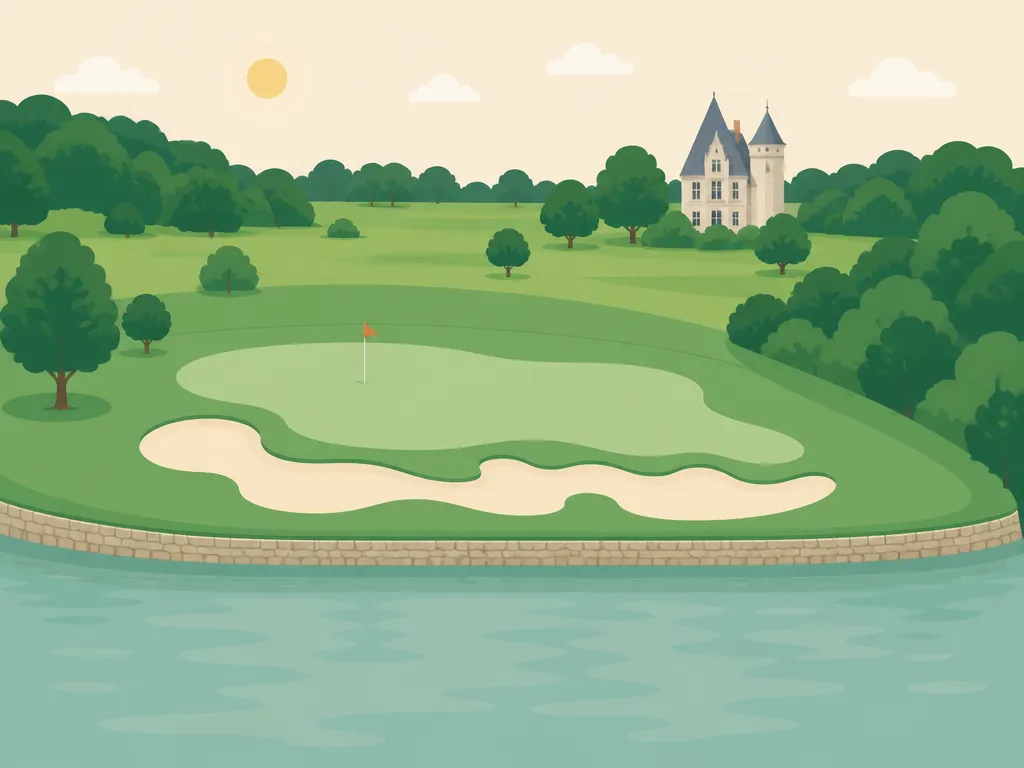 Illustration of Golf Blue Green Houlgate