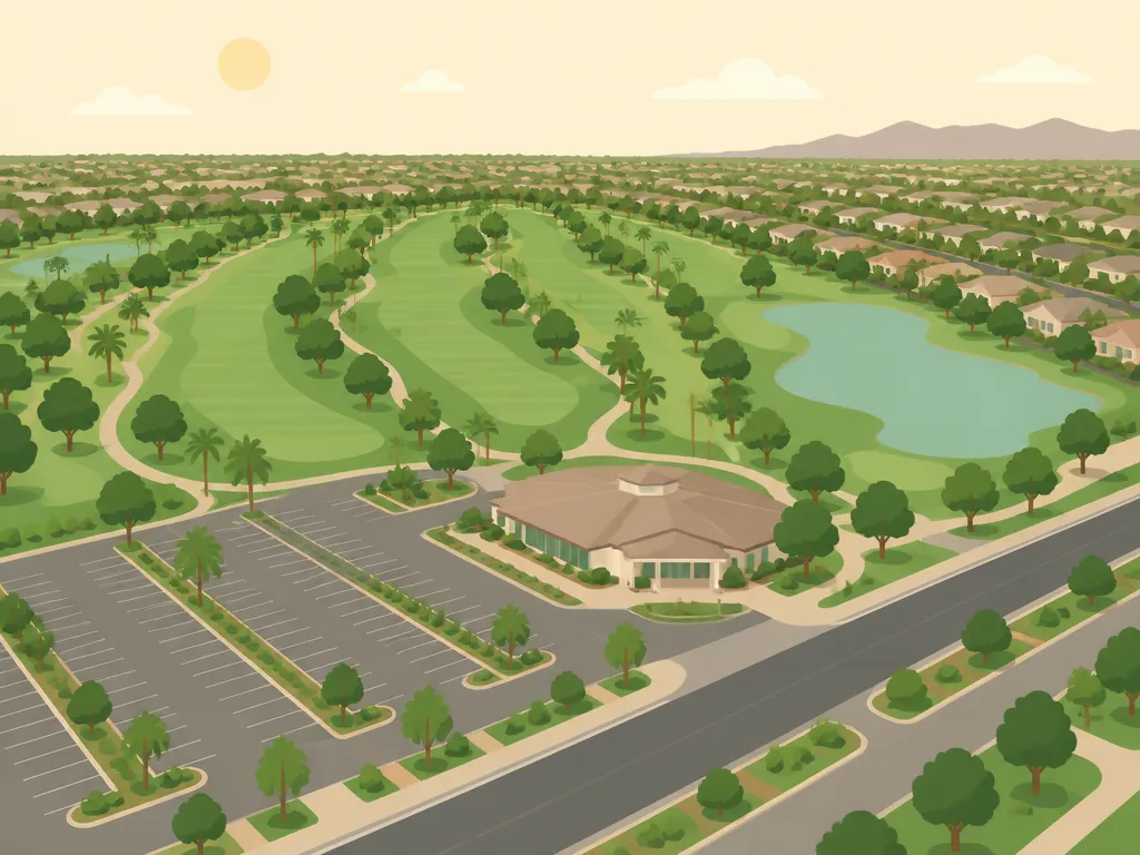 Illustration of Sun City Lakes East Golf Course