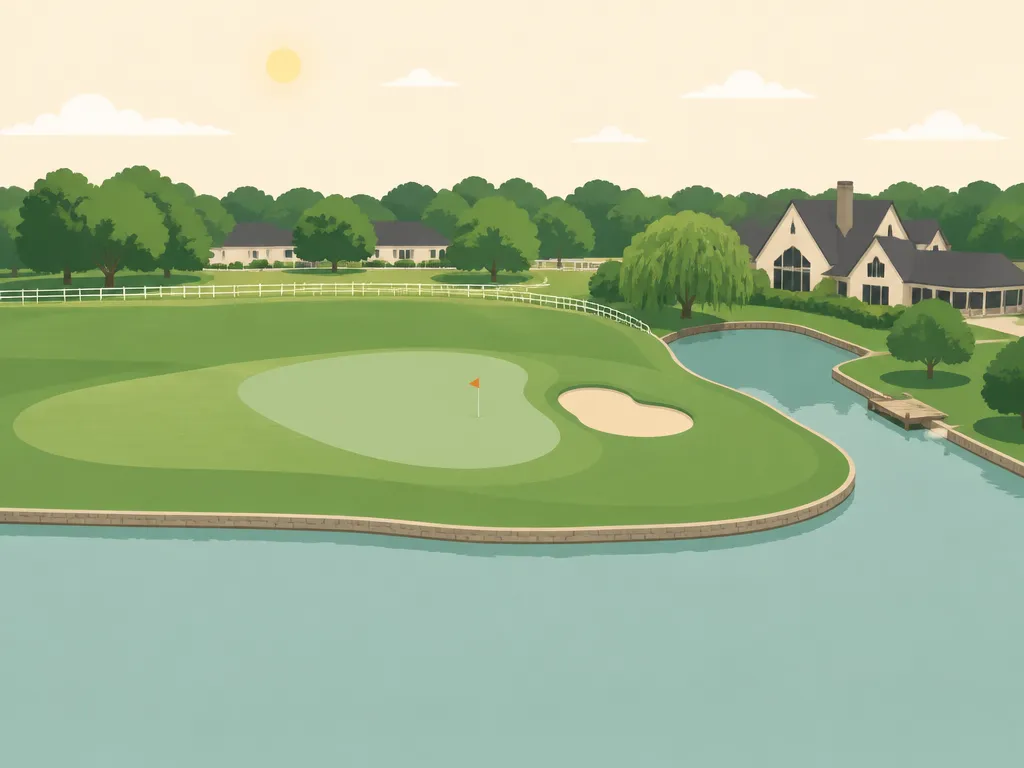 Illustration of Lake Kiowa Golf Course